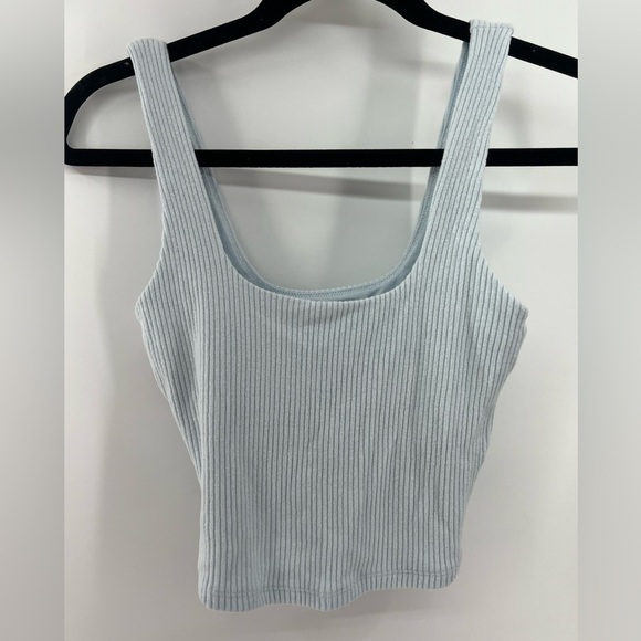 Abercrombie & Fitch Tops - NWT Abercrombie and Fitch baby blue ribbed square neck sweater tank top size XS
